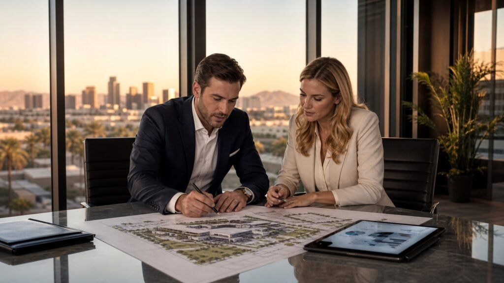 Commercial real estate market context podcast strategy at Pod Bros Media Scottsdale Arizona